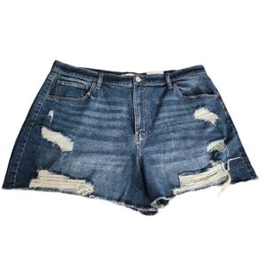 So womens jrs super high rise boyfriend shorts distressed cutoffs nwt